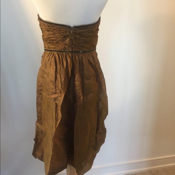 Sz 8 Kay Unger New York Dress Metallic strapless - Picture 4 of 10